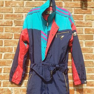 Vintage 80's Roffe Demetre One Piece Ski Suit M